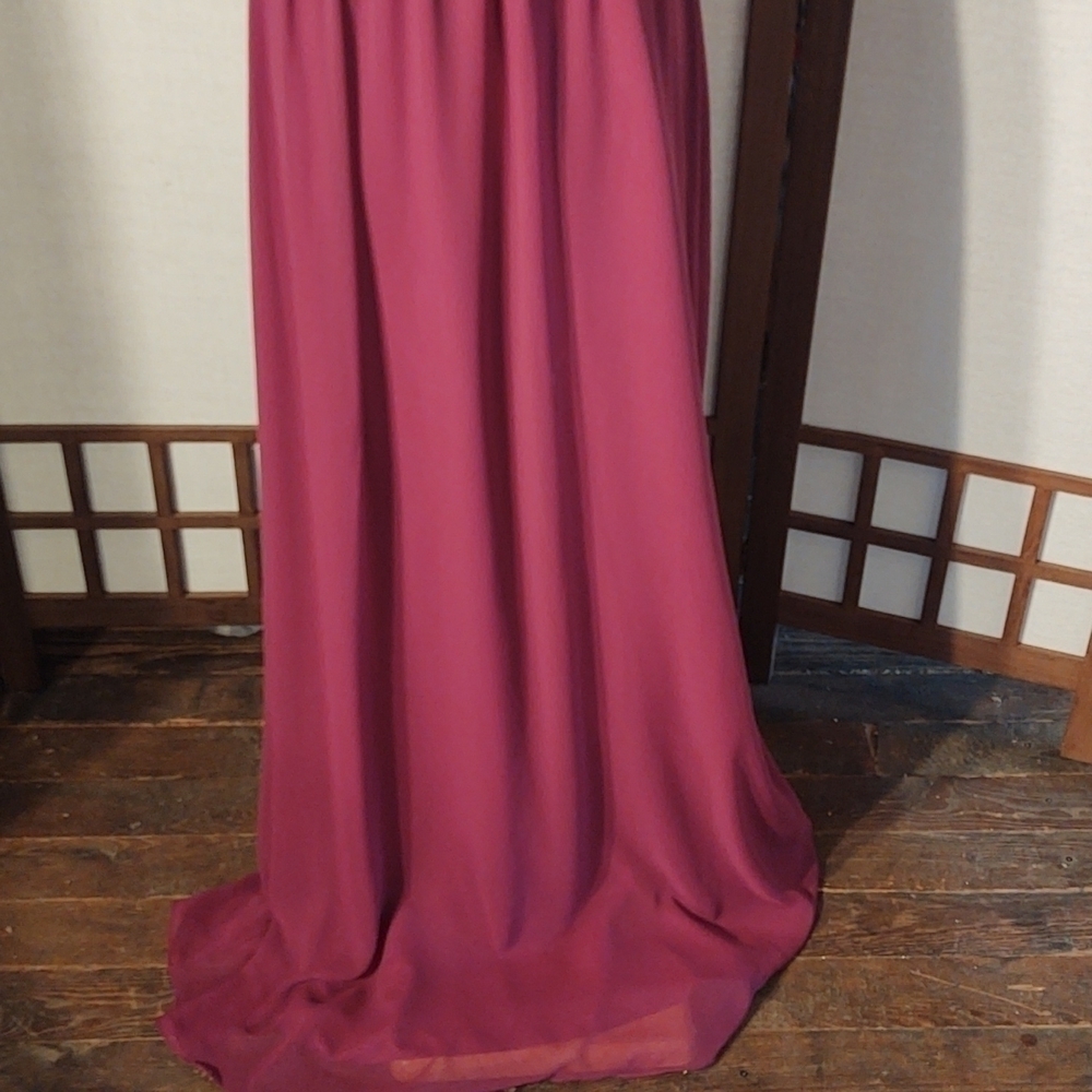 After Six Chiffon Blouson Body Full Length Dress Sz 12 Long  NWT - Picture 3 of 13